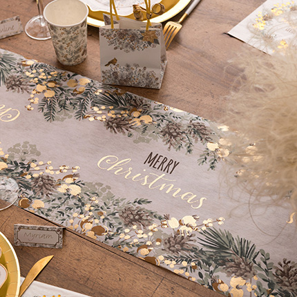 CAMINOS DE MESA, BAJO PLATOS, CENTROS DE MESA Y DECORACION MESA NAVIDAD