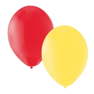 Artículo GLOBOS LATEX: 9"/23cm ROJOS Y AMARILLOS