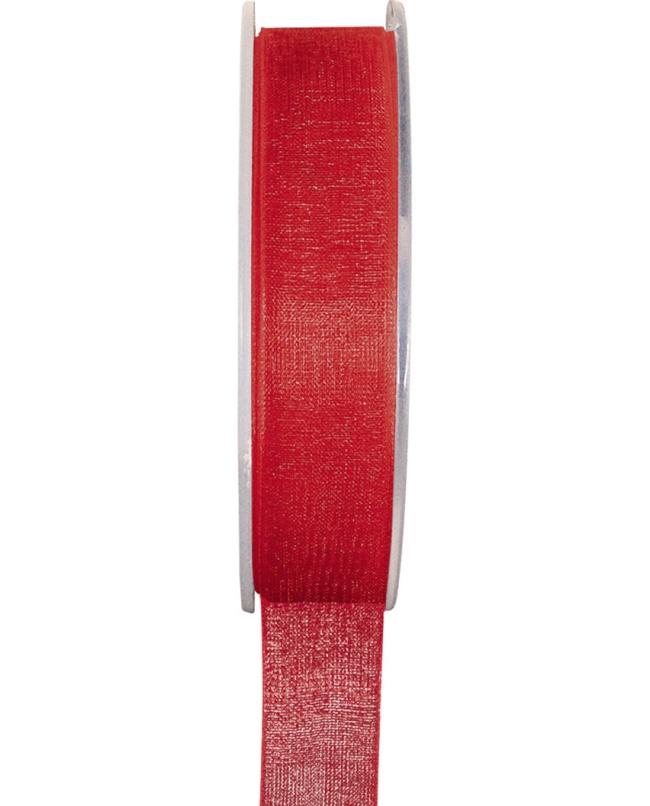 Cinta Organdi Rojo 15mm X 20m Poliester ***OFERTA DTO NO ACUMULABLE