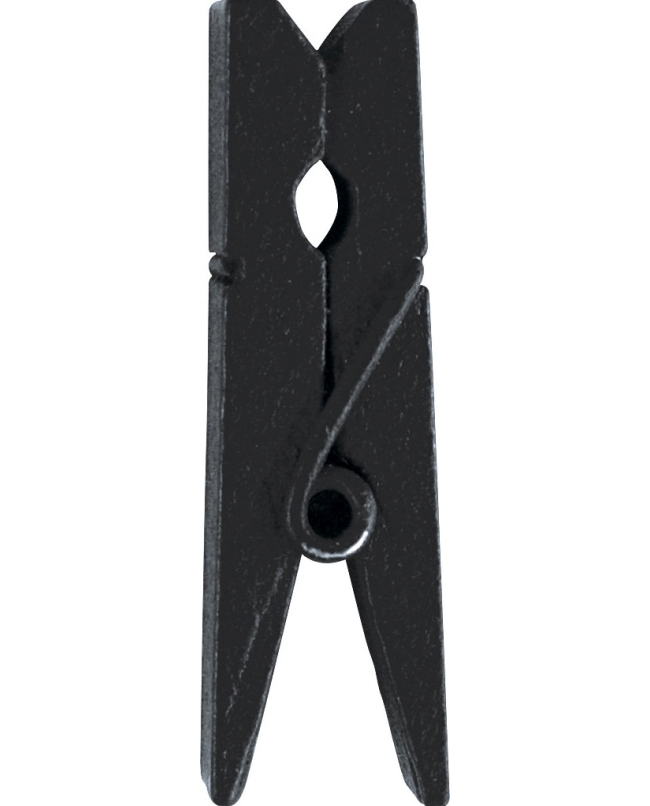 Pinza Negro 3.5cm Madera ***OFERTA DTO NO ACUMULABLE