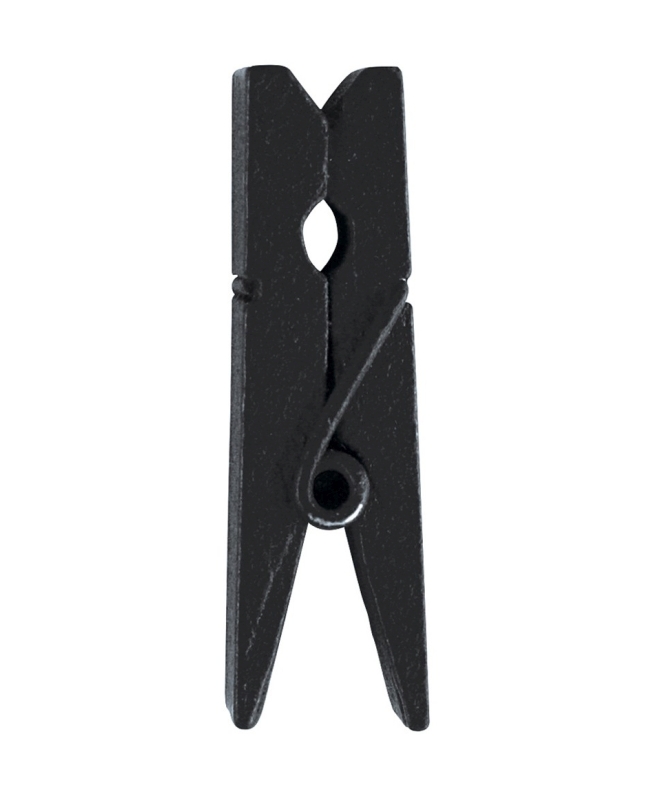 Pinza Negro 2.5cm Madera ***OFERTA DTO NO ACUMULABLE