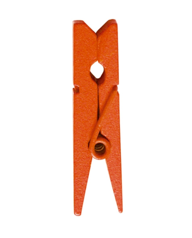 Pinza Naranja 2.5cm Madera ***OFERTA DTO NO ACUMULABLE