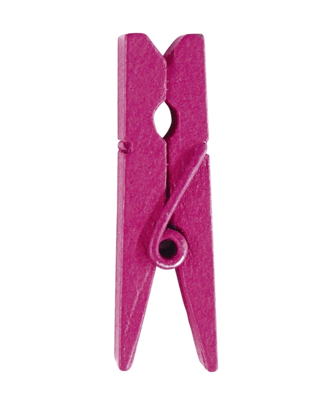 Pinza Fucsia 2.5cm Madera ***OFERTA DTO NO ACUMULABLE