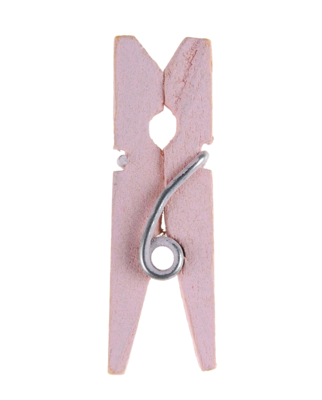 Pinza Rosa 2.5cm Madera ***OFERTA DTO NO ACUMULABLE