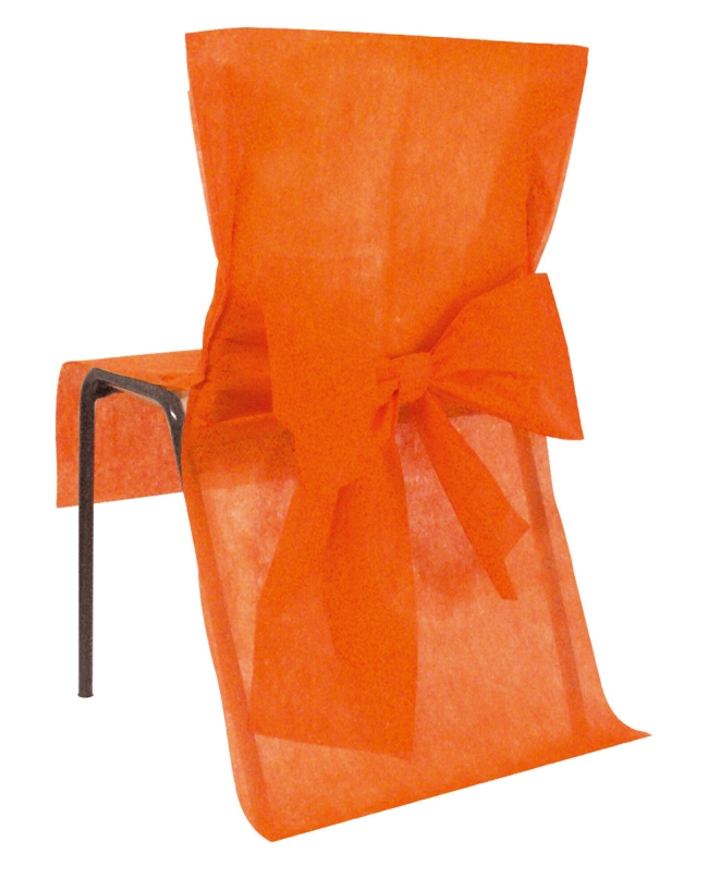 Funda Silla Lazo Naranja 50X95cm Tejido No Tejido Poliester ***OFERTA DTO NO ACUMULABLE