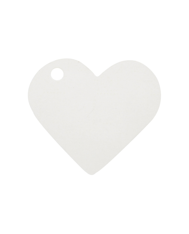 Etiqueta Corazon Blanco 4X4cm Carton ***OFERTA DTO NO ACUMULABLE