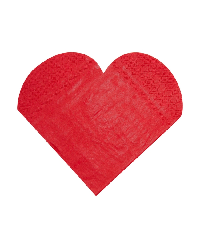 Servilletas Corazon Rojo 33X33cm Papel 3 Capas ***OFERTA DTO NO ACUMULABLE