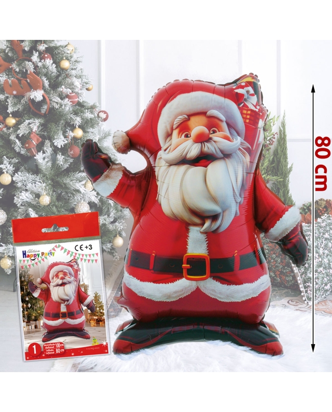 Globo Pie Aire Papa Noel 80cm