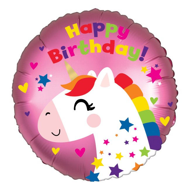 18/45cm Bday Unicornio Satin