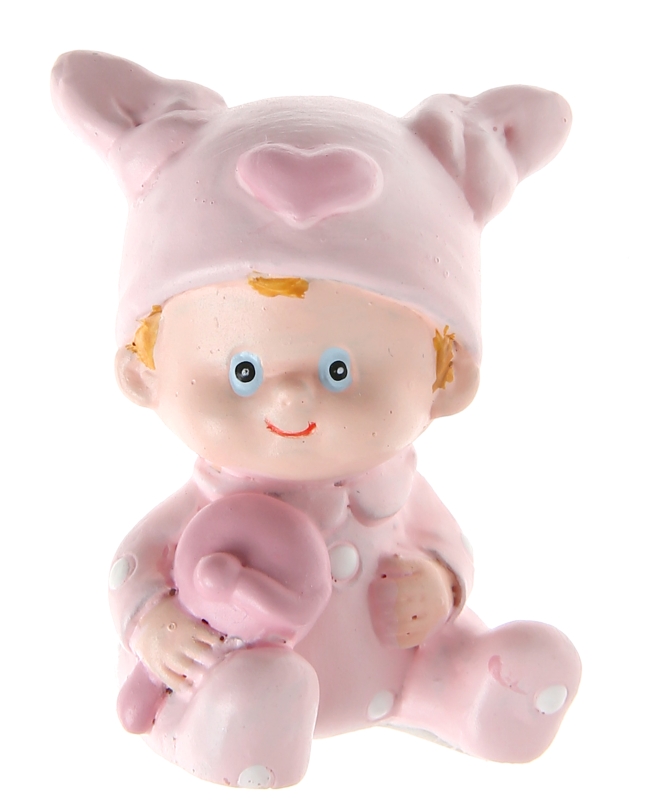 Figurita Bebe Rosa 2 X 4cm Poliesterrresina ***OFERTA DTO NO ACUMULABLE