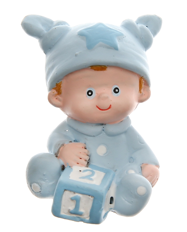 Figurita Bebe Azul 2 X 4cm Poliesterrresina ***OFERTA DTO NO ACUMULABLE