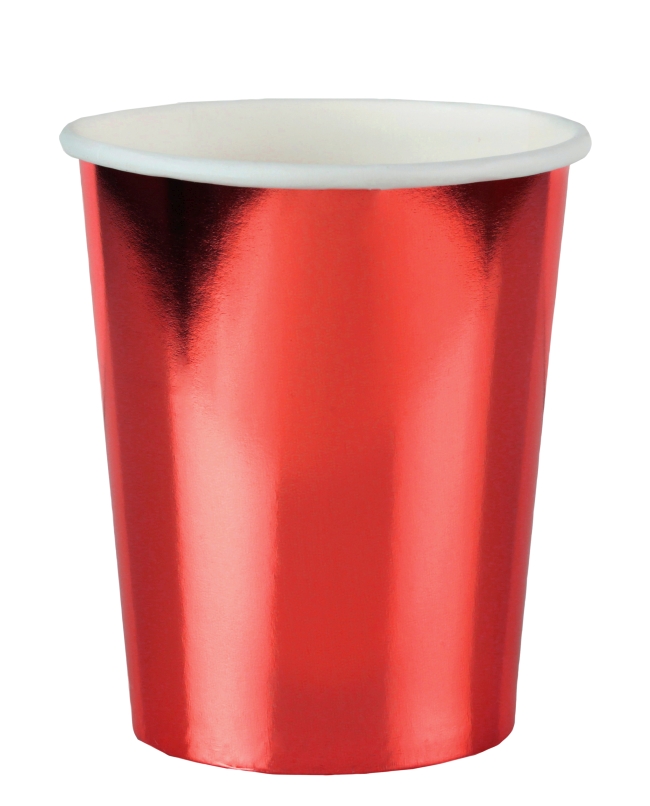 Vaso Mtl Rojo 7.8X9.7cm 27cl Carton ***OFERTA DTO NO ACUMULABLE