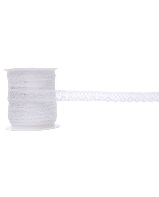 Cinta Encaje Blanco 10mm x 5m Poliester ***OFERTA DTO NO ACUMULABLE