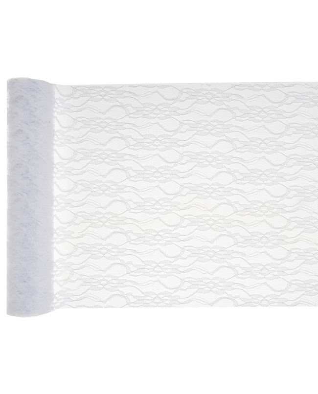 Camino Mesa Encaje Blanco 30cm X 5m Poliester ***OFERTA DTO NO ACUMULABLE