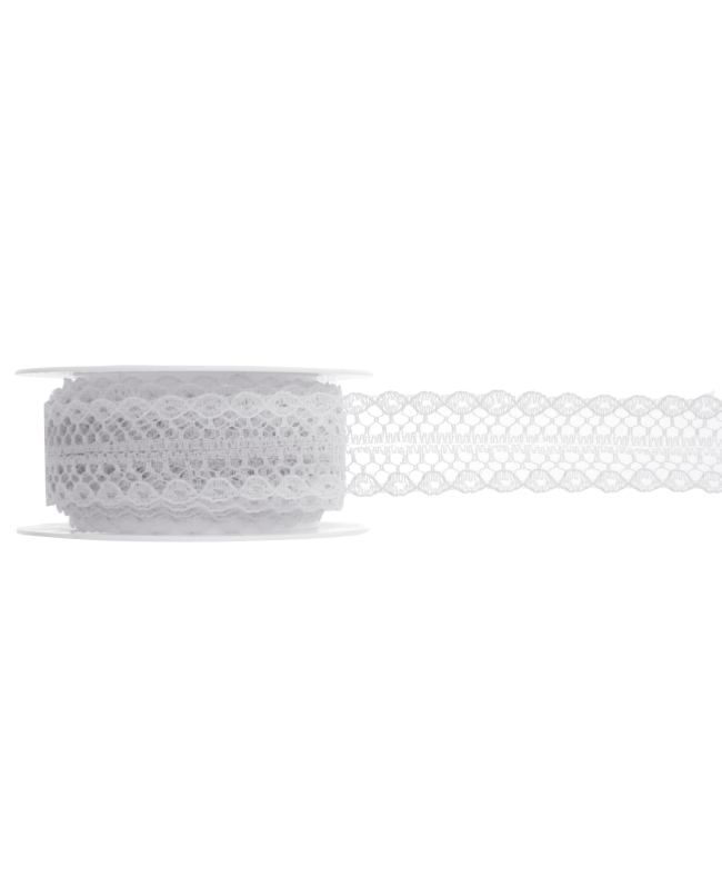 Cinta Encaje Blanco 20mm x 3m Poliester ***OFERTA DTO NO ACUMULABLE