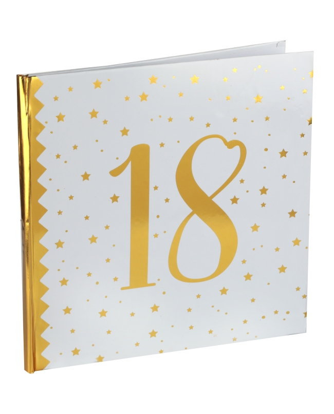 Libro Firmas Numero 18 Oro 24X24cm 20Pag. Papel ***OFERTA DTO NO ACUMULABLE