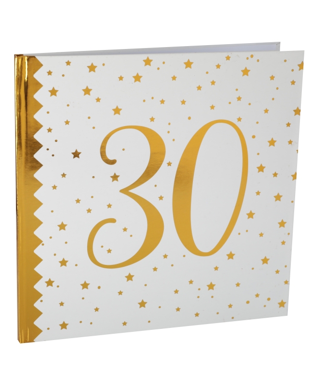 Libro Firmas Numero 30 Oro 24X24cm 20Pag. Papel ***OFERTA DTO NO ACUMULABLE