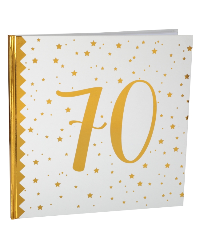 Libro Firmas Numero 70 Oro 24X24cm 20Pag. Papel ***OFERTA DTO NO ACUMULABLE