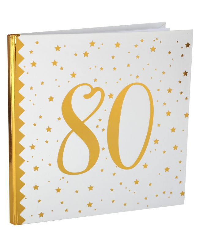 Libro Firmas Numero 80 Oro 24X24cm 20Pag. Papel ***OFERTA DTO NO ACUMULABLE