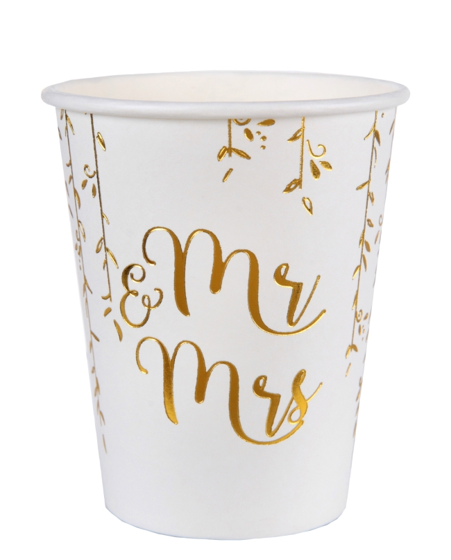 Vasos Mr&Mrs Oro 7.8X9.7cm 27cl Carton ***OFERTA DTO NO ACUMULABLE