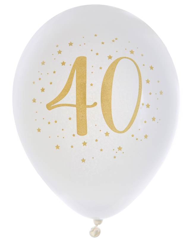 Globos Latex Numero 40 Oro 23cm Latex ***OFERTA DTO NO ACUMULABLE