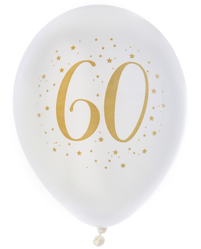 Globos Latex Numero 60 Oro 23cm Latex ***OFERTA DTO NO ACUMULABLE