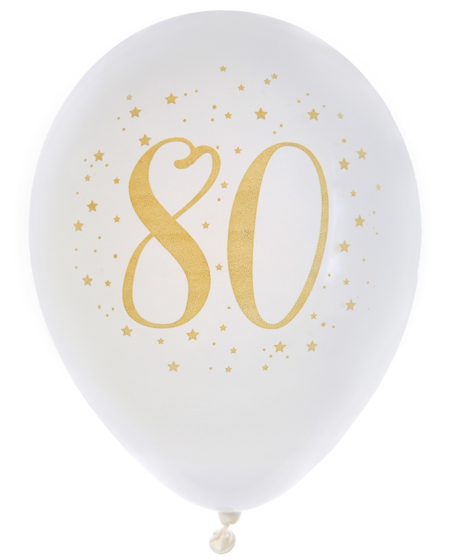 Globos Latex Numero 80 Oro 23cm Latex ***OFERTA DTO NO ACUMULABLE