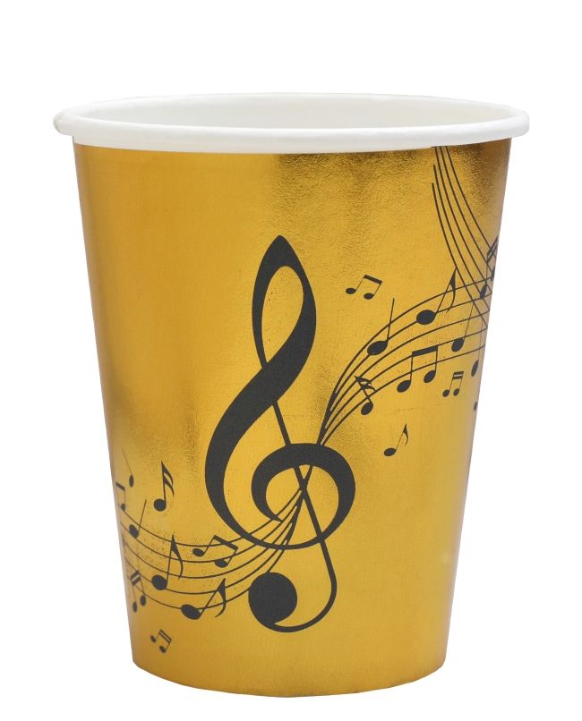 Vasos Musica Oro 7.8 9.7cm 27cl Carton ***OFERTA DTO NO ACUMULABLE