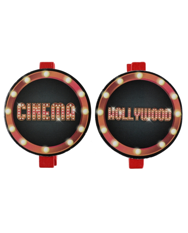 Pinzas Hollywood 4 X 5cm Madera Y Carton ***OFERTA DTO NO ACUMULABLE