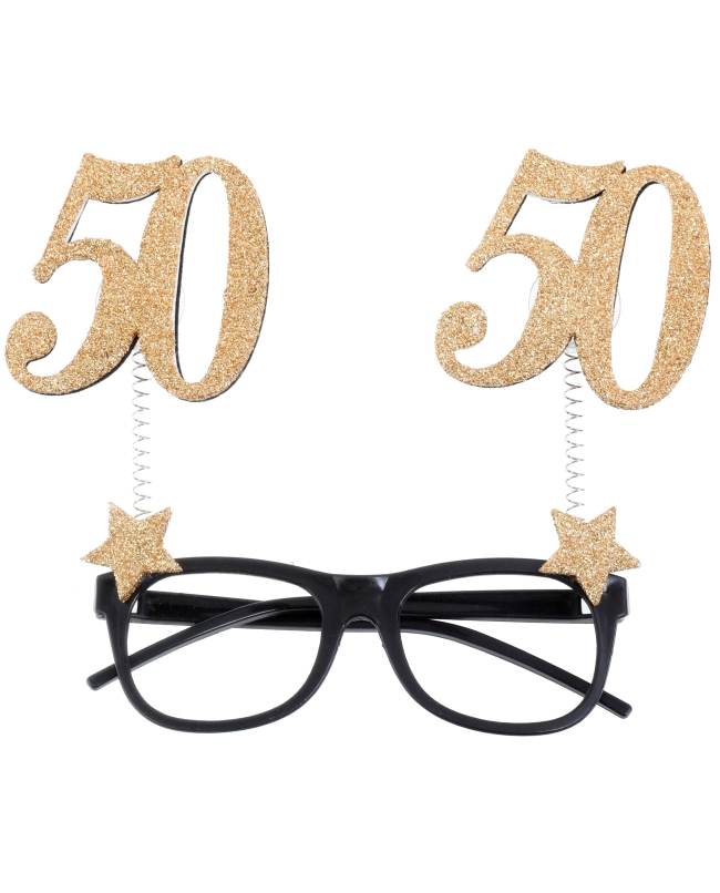 Gafas Numero 50 Oro 15X16cm Plastico ***OFERTA DTO NO ACUMULABLE