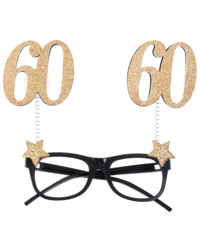 Gafas Numero 60 Oro 15X16cm Plastico ***OFERTA DTO NO ACUMULABLE