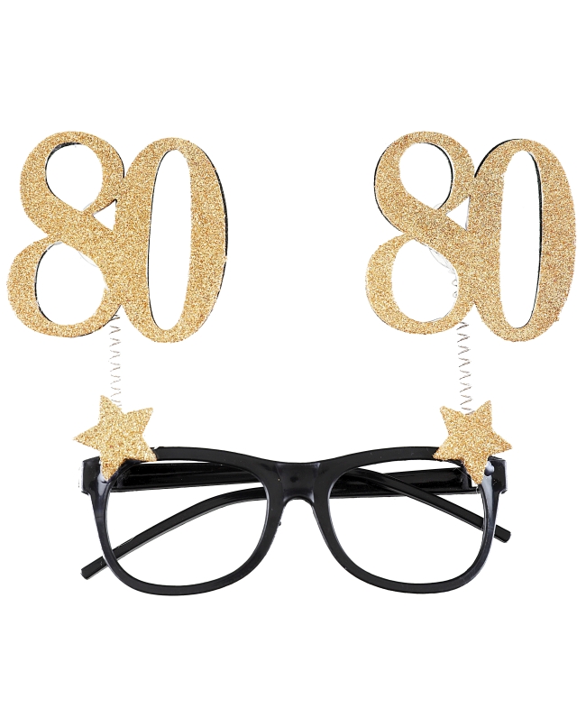 Gafas Numero 80 Oro 15X16cm Plastico ***OFERTA DTO NO ACUMULABLE