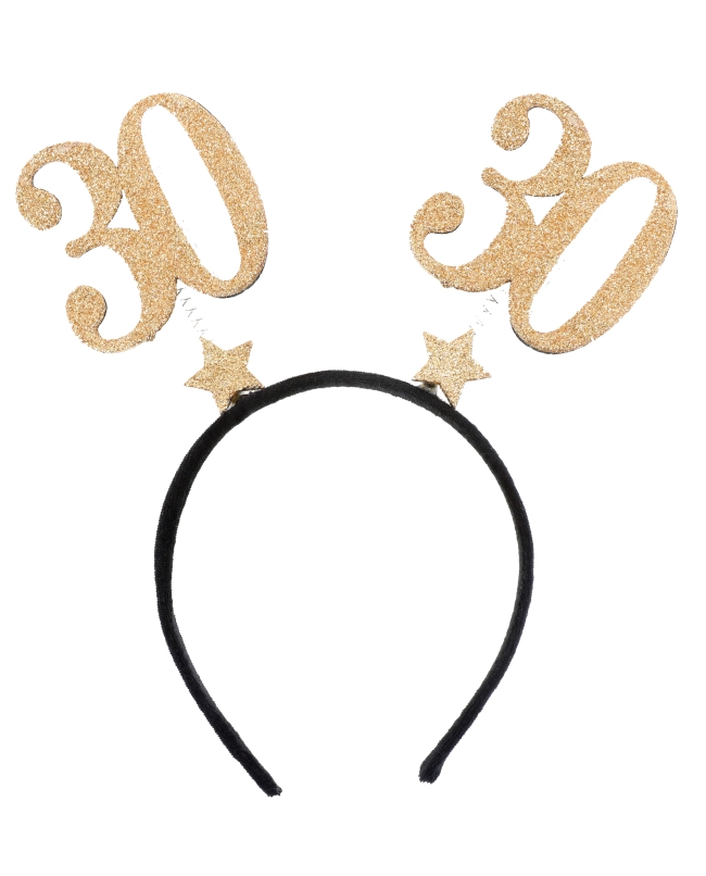 Diademas Numero 30 Oro 21X25cm Plastico ***OFERTA DTO NO ACUMULABLE