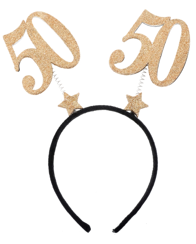 Diademas Numero 50 Oro 21X25cm Plastico ***OFERTA DTO NO ACUMULABLE