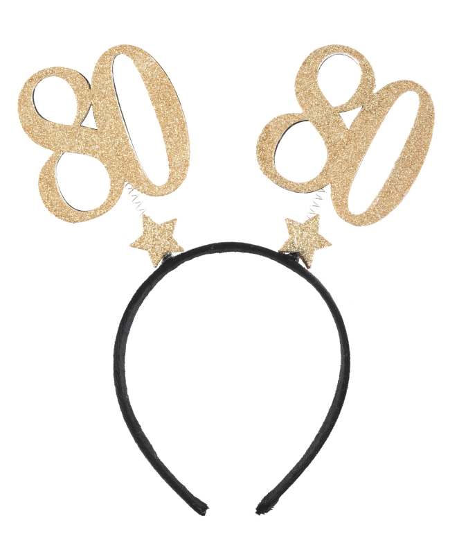 Diademas Numero 80 Oro 21X25cm Plastico ***OFERTA DTO NO ACUMULABLE