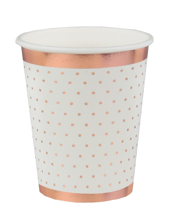 Vasos Puntos Blanco 7.8X9.7cm 27cl Carton ***OFERTA DTO NO ACUMULABLE