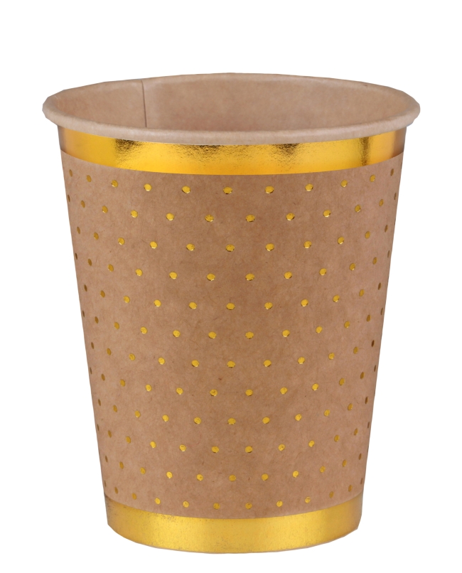 Vasos Puntos Kraft 7.8X9.7cm 27cl Carton ***OFERTA DTO NO ACUMULABLE