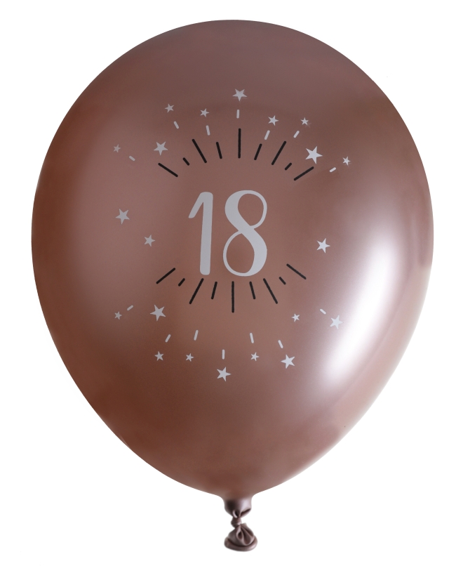 Globos Latex Rosa Mtl Numero 18 30cm Latex ***OFERTA DTO NO ACUMULABLE