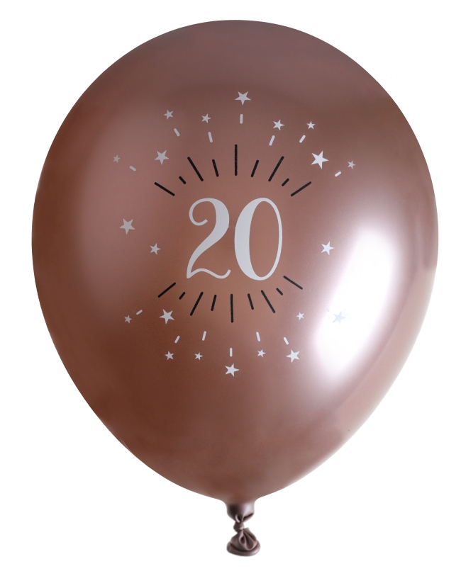 Globos Latex Rosa Mtl Numero 20 30cm Latex ***OFERTA DTO NO ACUMULABLE