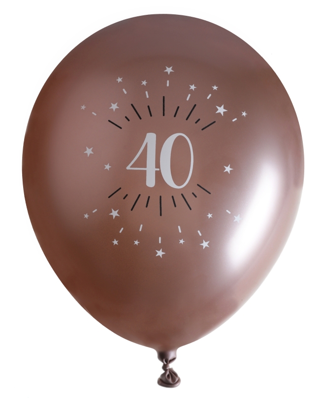 Globos Latex Rosa Mtl Numero 40 30cm Latex ***OFERTA DTO NO ACUMULABLE