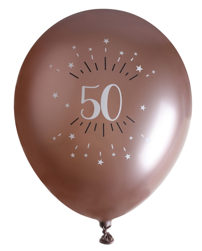 Globos Latex Rosa Mtl Numero 50 30cm Latex ***OFERTA DTO NO ACUMULABLE