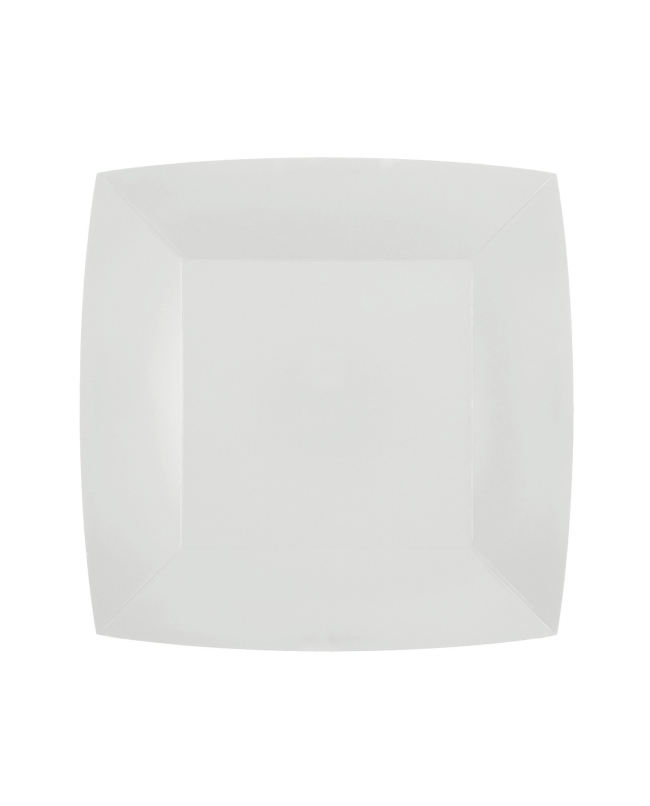 Platos cuadrado peque&ntilde;o Blanco 18x18cm fibra natural 290gr/m2 ***OFERTA DTO NO ACUMULABLE