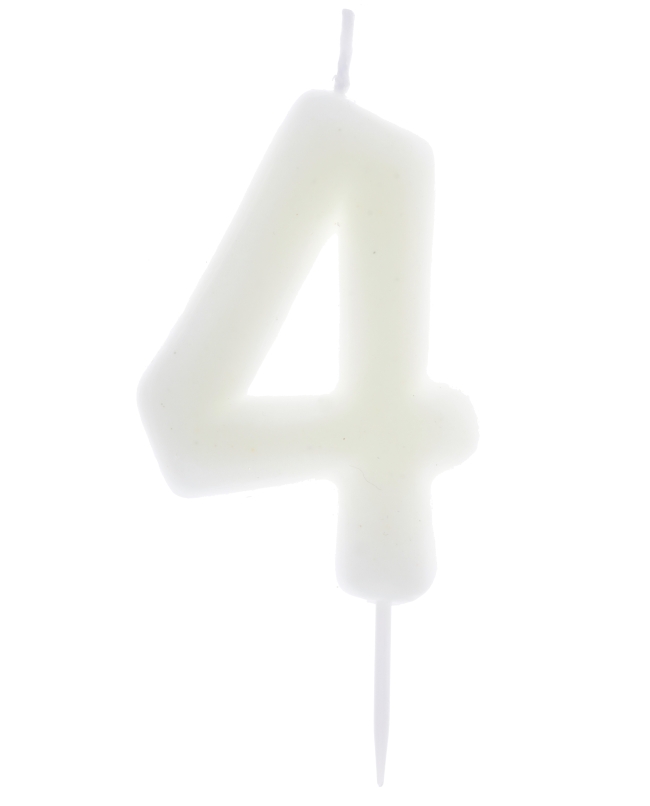 Vela Fluorescente Numero 4 4X9cm Parafina Y Plastico ***OFERTA DTO NO ACUMULABLE