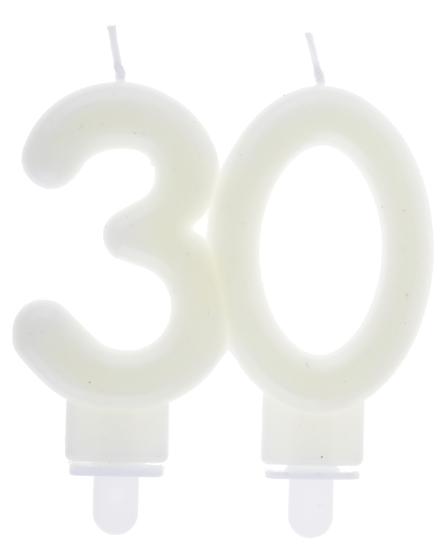 Vela Fluorescente Numero 30 7.5X9cm Parafina Y Plastico ***OFERTA DTO NO ACUMULABLE