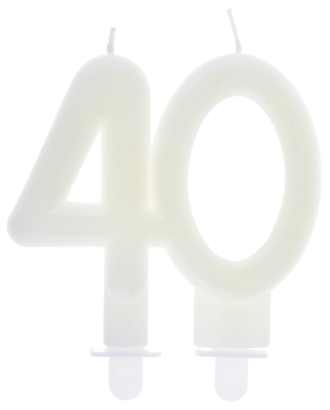 Vela Fluorescente Numero 40 7.5X9cm Parafina Y Plastico ***OFERTA DTO NO ACUMULABLE