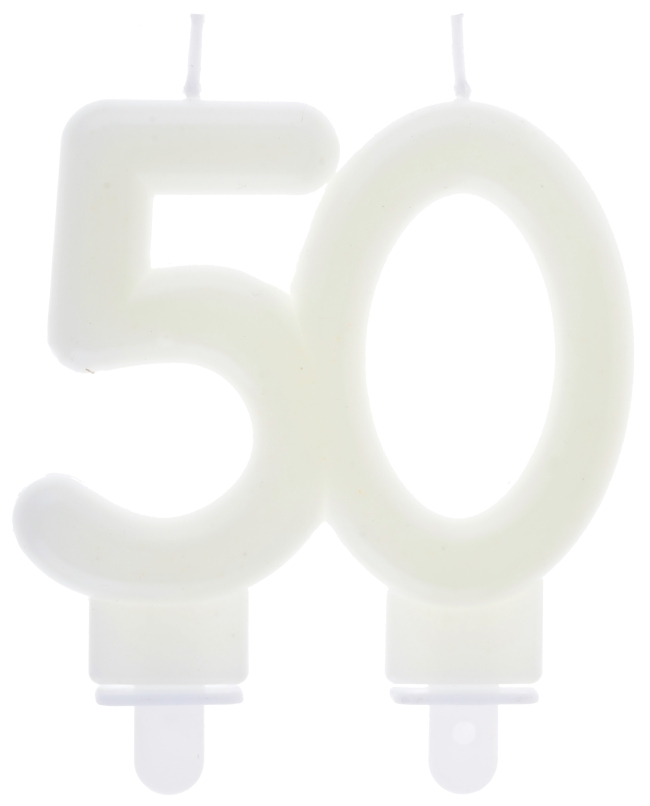 Vela Fluorescente Numero 50 7.5X9cm Parafina Y Plastico ***OFERTA DTO NO ACUMULABLE