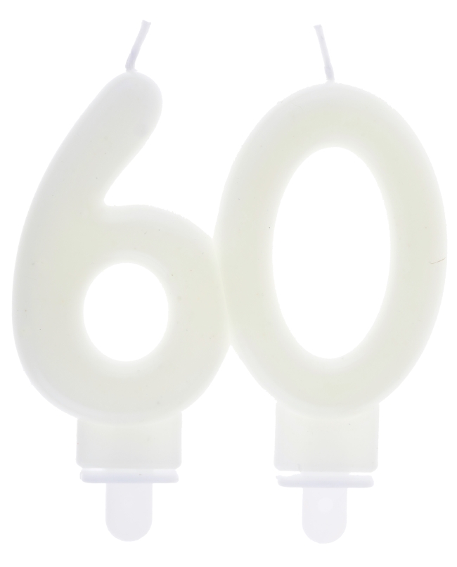 Vela Fluorescente Numero 60 7.5X9cm Parafina Y Plastico ***OFERTA DTO NO ACUMULABLE