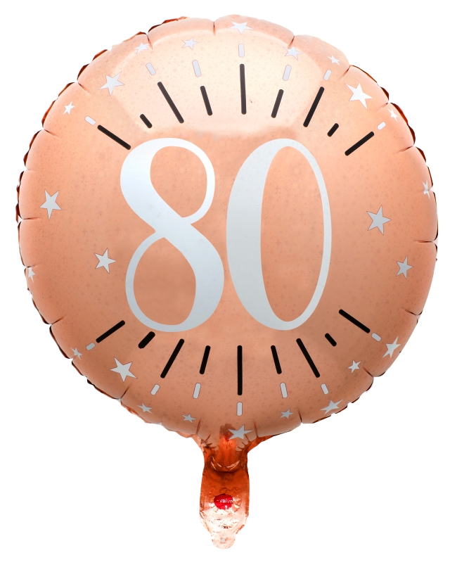 Globo Foil Rosa 45cm Numero 80 Helio 0.015 m3 ***OFERTA DTO NO ACUMULABLE