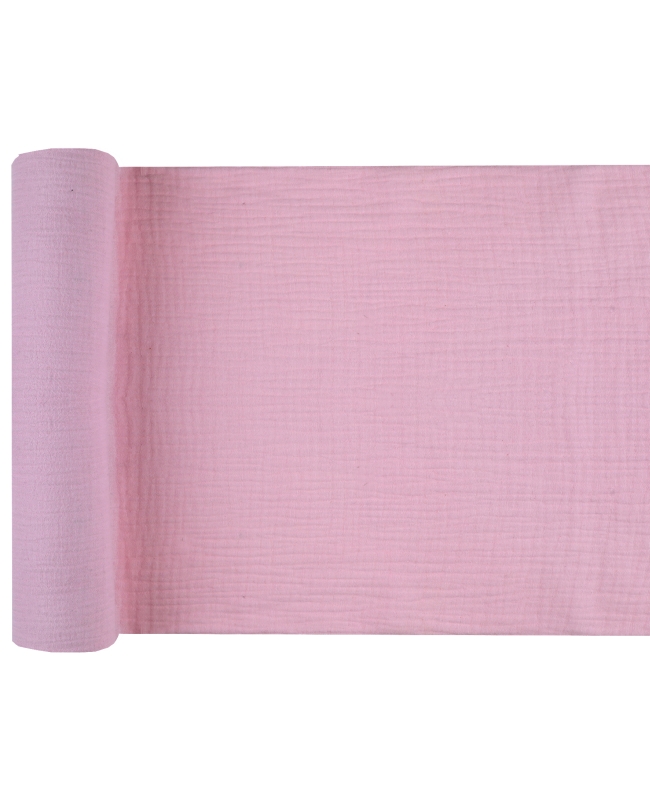 Camino Mesa Arrugado Rosa 26cm X 3m Algodon ***OFERTA DTO NO ACUMULABLE