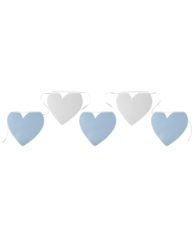 Guirnalda Corazones Azul Pastel 19cm X 5m Carton ***OFERTA DTO NO ACUMULABLE